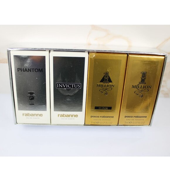 Paco Rabanne Men's Fragrance Set Phantom Invictus & 1 Million 4 x 5ml SEALED NIB - Picture 4 of 8